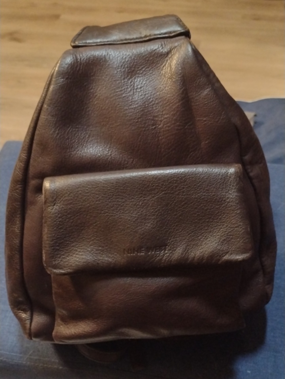 Leather Sling Backpack - Brown